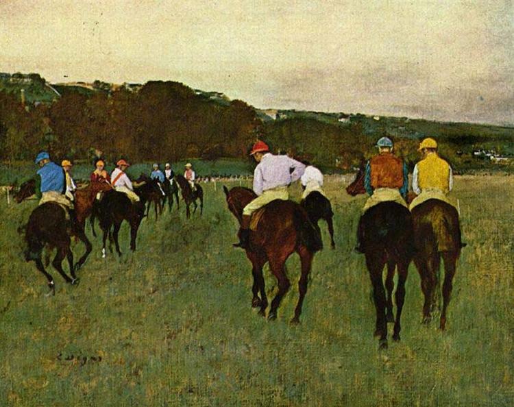 Edgar Degas Horseracing in Longchamps china oil painting image